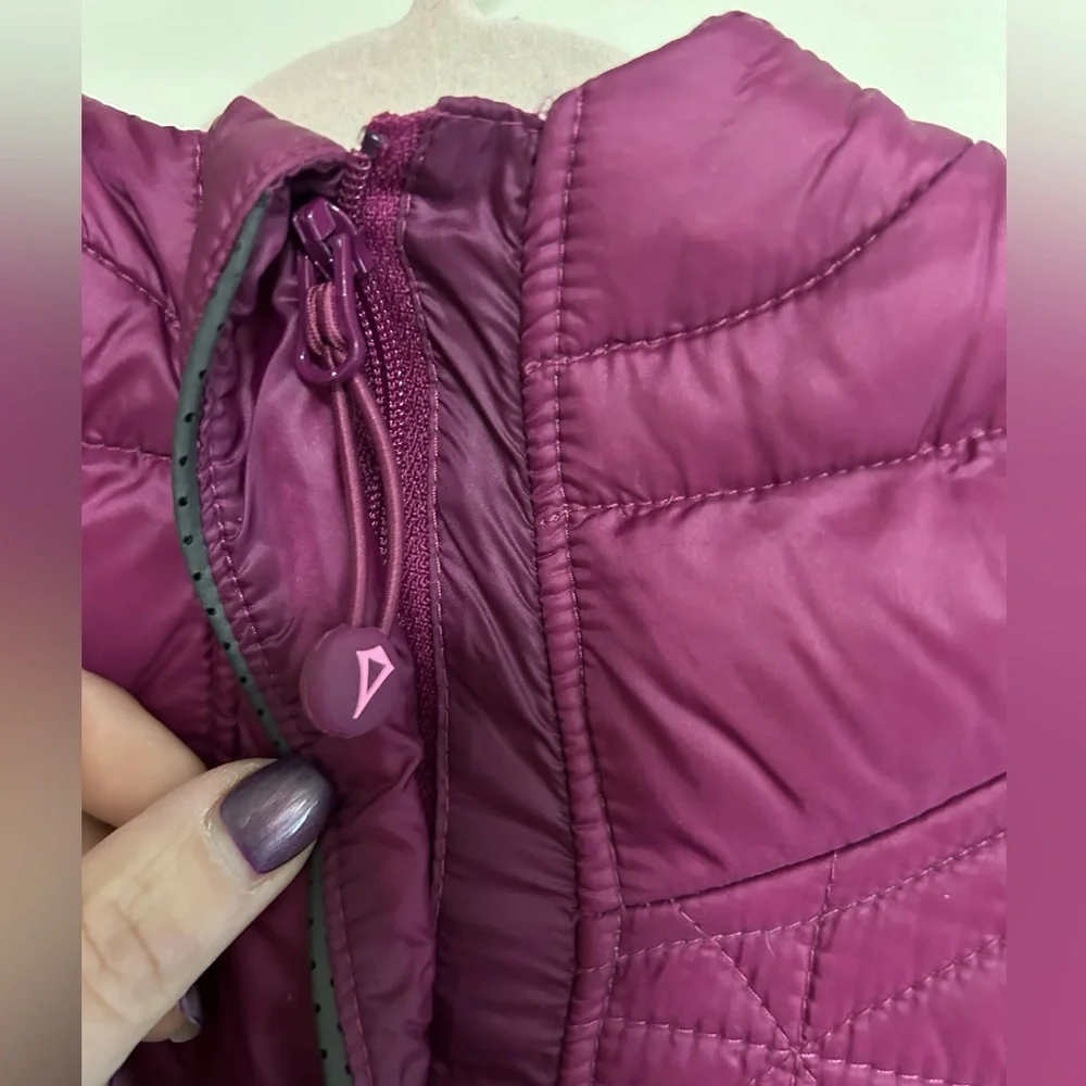 Ivivva (by Lululemon) Magenta Up To Snow Good Down Jacket Zip Hooded Size 10